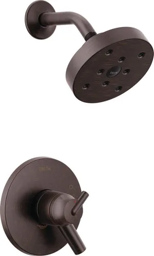 Miniatura 13 de Delta Faucet Trinsic Serie 14, juego de ducha de una sola función con cabezal H2Okinetic de un solo pulverizador, cromado T14259