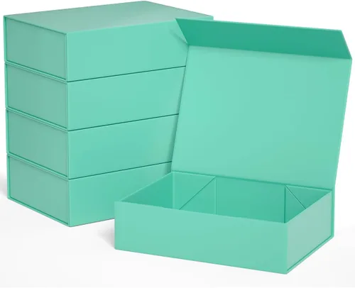 Miniatura 12 de ROSTELACK Cajas de regalo de 11.9" x 8.5" x 3.3" con tapa de cierre magnético caja para regalos, caja de regalo de dama de honor, bonita caja, cajas
