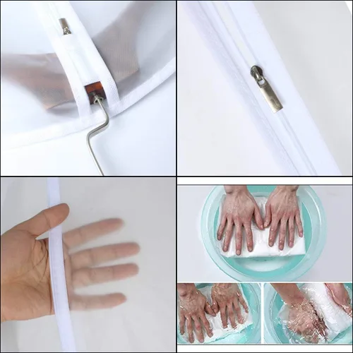 Miniatura 5 de Bolsas de ropa para colgar ropa de 24 x 40 pulgadas, bolsas de ropa colgantes blancas, fundas de traje transpirables para armario, cubierta