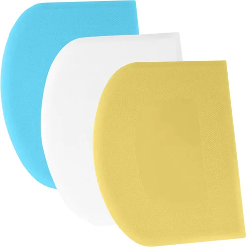 Miniatura 40 de SURDOCA Raspador de Masa Raspador de Banco - 3P 4.7x3.7" Raspador de Tazón de Plástico Flexible, Borde Afilado y Ángulos Raspador de Pastel.