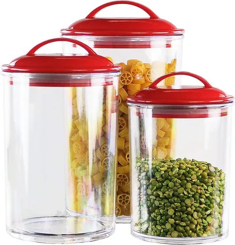 Miniatura 27 de Calypso Basics de Reston Lloyd - Recipientes de acrílico para almacenamiento, espagueti, blanco