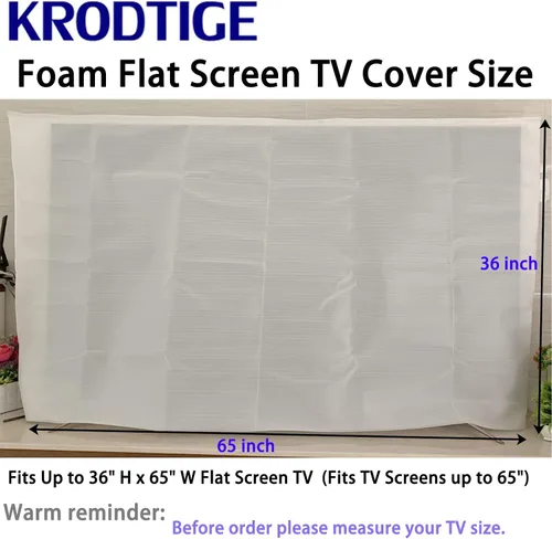 Miniatura 4 de Krodtige Paquete de 2 fundas de espuma para TV de pantalla plana para televisores de pantalla plana de hasta 36 pulgadas de alto x 65 pulgadas