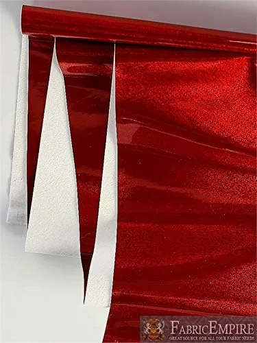 Miniatura 3 de Fabric Empire Tela brillante con holograma de vinilo rojo brillante de 54 pulgadas de ancho vendido por The Yard