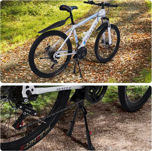 Miniatura 9 de Soporte para bicicleta, soporte central resistente, doble soporte de bicicleta para bicicletas de adultos, soporte ajustable para bicicletas de 24 a