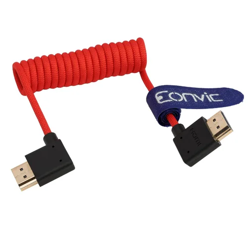 Miniatura 16 de 8K HDMI to Down HDMI High Speed Black Coiled Braided Cable for Sony A7S3 FX3 FX9 Canon C70 Z CAM E2 Camera Atomos Ninja V Shinobi SmallHD Portkeys