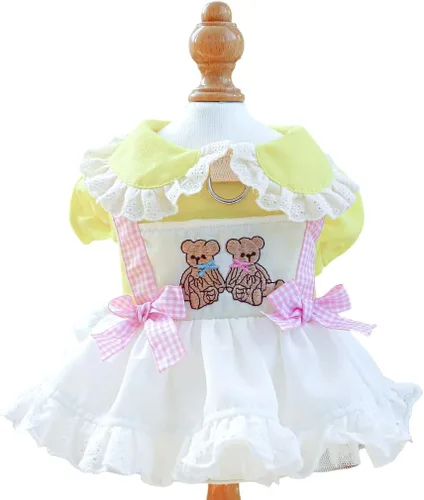 Miniatura 46 de Moda Vestido de Princesa de Chifón para Perro Dulce Cachorro para Perro EXTRAL Pequeño y Perro Pequeño Rosa M