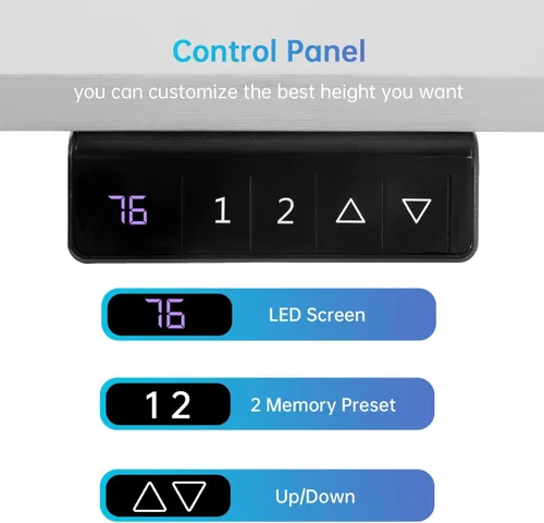 Miniatura 4 de Estación de trabajo de computadora de altura ajustable, escritorio eléctrico de pie para sentarse, mesa de computadora que se eleva hacia arriba