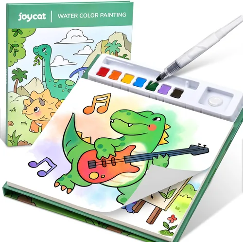 Miniatura 10 de JoyCat Libros de pintura con agua para colorear para niños pequeños, juegos de pintura de acuarela para niños de 3 a 5 4 a 8 años, actividades