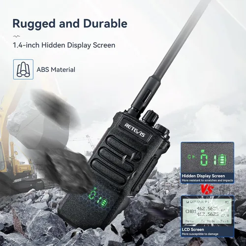 Miniatura 3 de Retevis RT86 Radio de 2 vías de largo alcance, radio profesional de dos vías con cargador de 6 vías para adultos, radio de alta resistencia, alta
