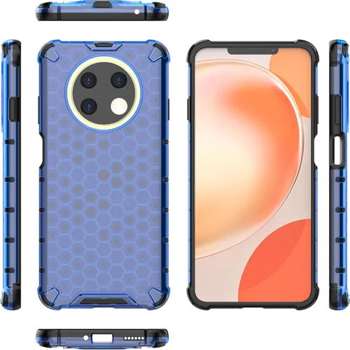 Funda compatible con Huawei nova Y91 4G, compatible con Huawei nova Y91 4G STG-LX1 STG-LX2 funda 2 en 1 funda para teléfono azul