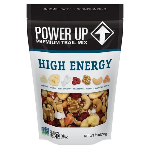 Miniatura 23 de Power Up Mega Omega Trail Mix Gourmet Nut - Bolsa de mezcla de frutos secos, 14 onzas
