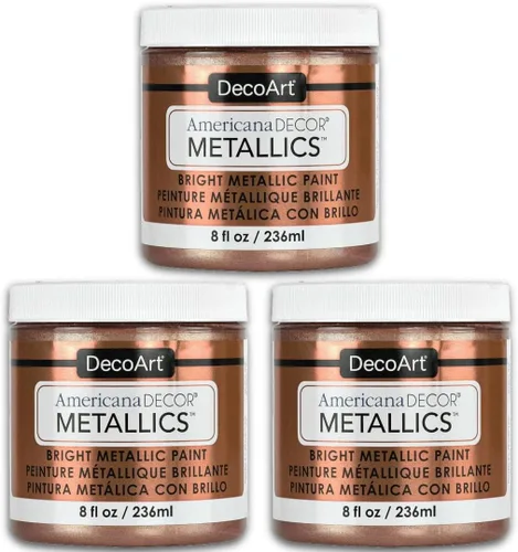 Miniatura 22 de DecoArt Americana Decor Metallics - Pintura metálica de oro de 24 quilates, paquete de 3 (8 onzas líquidas), pinturas metálicas de bricolaje