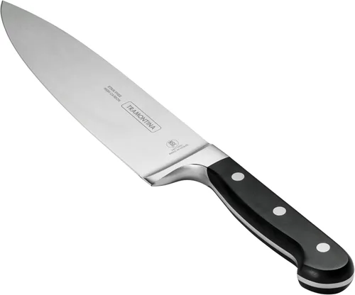 Tramontina Pro Series - Cuchillo de chef forjado de 8 pulgadas, cuchillos de cocina de acero de alto carbono sin manchas para cocinar