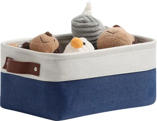 Miniatura 10 de DULLEMELO Cesta de almacenamiento pequeña, cesta de papel higiénico, contenedor de almacenamiento estrecho para baño, cesta de baño para organizar