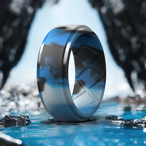 Miniatura 41 de Egnaro - Anillos de silicona para hombre, 25/64 pulgadas (10 mm) de ancho y 3/32 pulgadas (2.5 mm) de grosor, alianzas de boda de goma, paquete