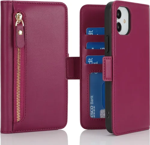 Miniatura 19 de Havaya Funda compatible con iPhone 11, cartera MagSafe con tarjetero - Funda magnética desmontable 2 en 1 - Ranuras para tarjetas de crédito