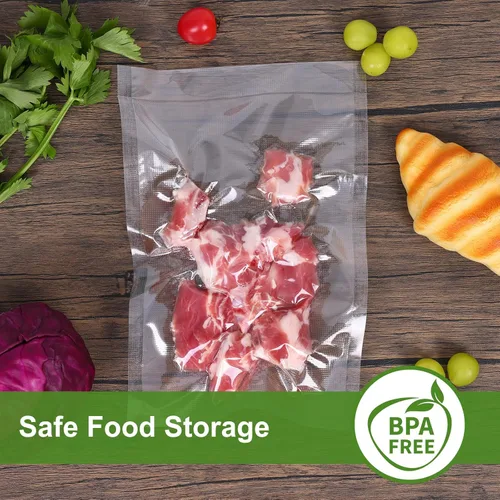 Miniatura 6 de Moretoes - 200 piezas de bolsas selladoras al vacío, bolsas para conservar alimentos de un cuarto de galón, 8" x 12", sin BPA, bolsas precortadas