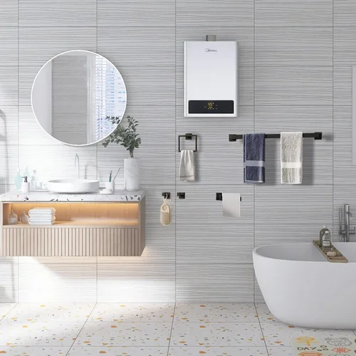 Miniatura 7 de Juego de 5 piezas de accesorios de baño de 23.6 pulgadas, incluye toallero de 23.6 pulgadas, anillo para toalla de mano, soporte para papel
