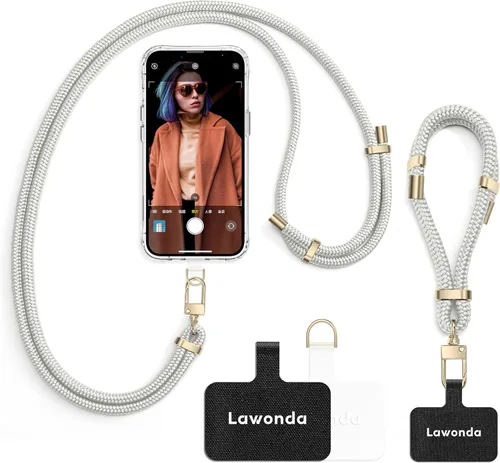 Miniatura 16 de 2 Almohadillas Cordón para Teléfono Ajustable Crossbody Correa para Cuello de Teléfono Celular Universal Cordón de Muñeca para Teléfono Móvil + 2pcs
