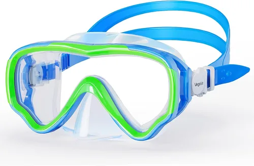 Miniatura 8 de VegoVia Gafas de natación para niños con cubierta para la nariz, antiempañamiento de visión amplia, máscara de natación transparente para niños
