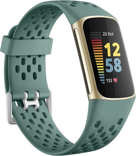 Miniatura 22 de Getino Bandas compatibles con Fitbit Charge, correas deportivas de repuesto ajustables transpirables suaves para Fitbit Charge 5/6, Negro