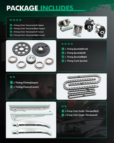 Miniatura 2 de SCITOO Kit de cadena de distribución para 2003 2004 NAPA90387S para Ford para Mustang para Lincoln Aviator Mercury Marauder 4.6L
