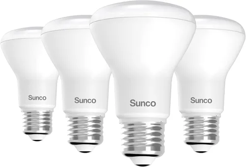 Sunco BR20 Bombilla LED regulable, pequeñas bombillas de iluminación empotradas, mini luz de inundación R20 para interiores, 550 LM, 7 W