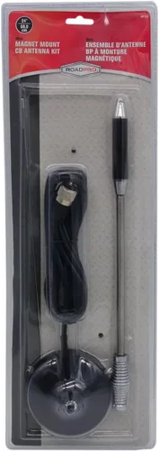 Miniatura 2 de RoadPro (RP-711) Kit de antena CB de acero inoxidable con montaje magnético de 24 pulgadas, negro