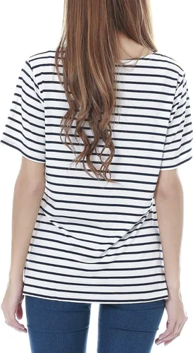 Miniatura 4 de Smallshow - Camisetas de mujer para maternidad, manga corta prendas de lactancia