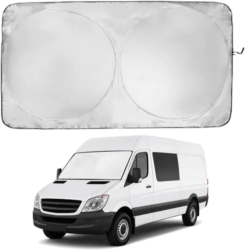 Miniatura 190 de Kinder Fluff Parasol para parabrisas Protección solar reflectante patentada para automóvil, certificado 99% de bloqueo UVR, interior fresco