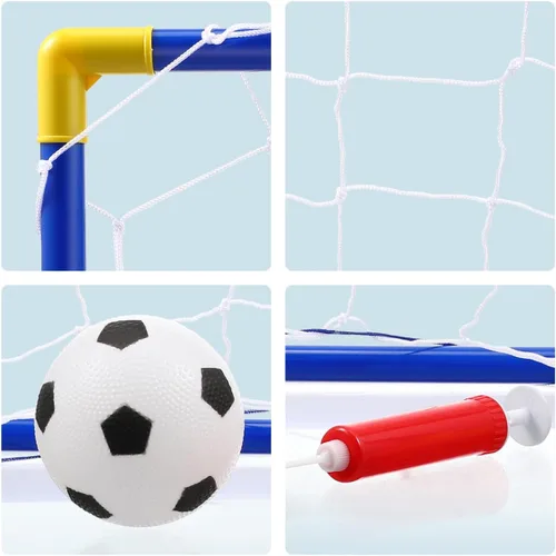 Miniatura 9 de Porterías de fútbol para patio trasero: mini porteros de pelota de fútbol portátil con pelota y bomba - Equipo de entrenamiento para niños de 3 a 14