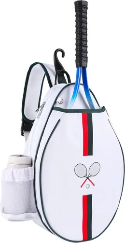 Miniatura 11 de Rejolly Bolsa Bandolera de Raqueta de Tenis para Mujeres y Hombres Acolchada Resistente al Agua Funda de Raqueta de Un Hombro Cruzada para 2 Nuevo