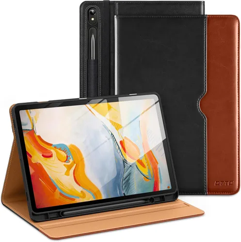 DTTO Funda de cuero prémium con soporte para S-Pen y tablet Galaxy Tab S9 de 11 pulgadas (SM-X710/X716B/X718U), para Samsung Galaxy Tab S9 de 11