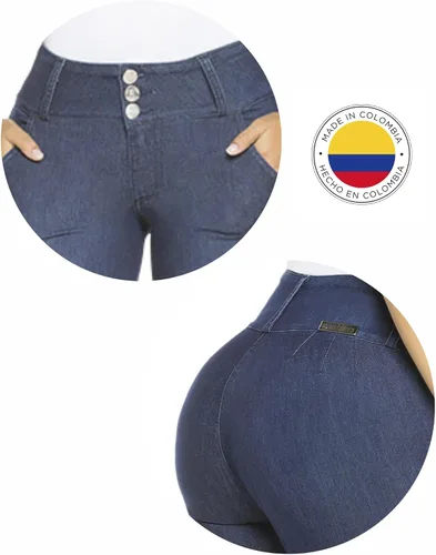 Miniatura 8 de equilibrium J8915 - Jean Colombiano Bootcut para Mujer - Jean Curvy Stretch Mid Rise - Jean Colombiano Levanta Cola