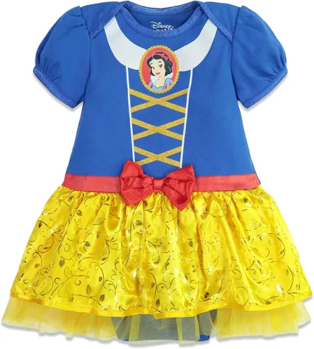 Miniatura 3 de Disney Princesa Ariel Cenicienta Belle - Vestido y diadema para bebé, color blanco nieve