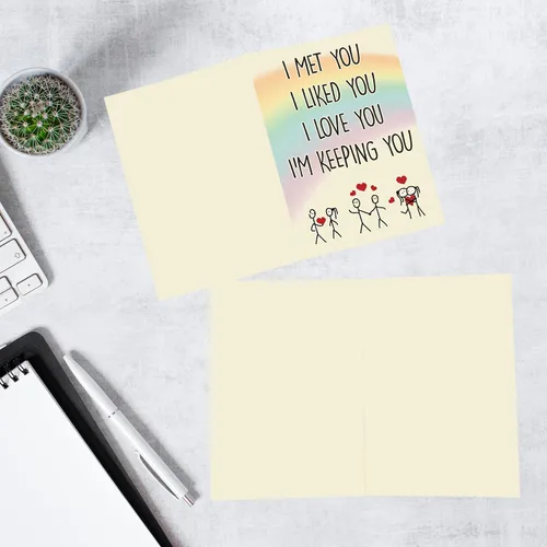 Miniatura 2 de Cheerin Divertida tarjeta de aniversario con sobres, tarjetas de amor humorísticas para él y ella, tarjeta romántica para marido, esposa, prometido
