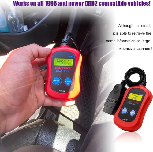 Miniatura 5 de Dickno Lector de código de escáner OBD2 para automóvil, escáner de fallas del motor automotriz para borrar el código de error, herramienta