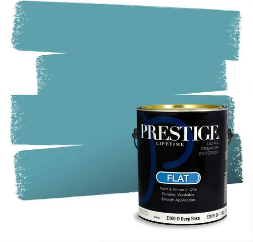 Miniatura 819 de Pintura Exterior + imprimación PRESTIGE, todo-en-uno, 1 galón, acabado mate, color comparable al Valspar* Royal Gray* VS151-Gris real