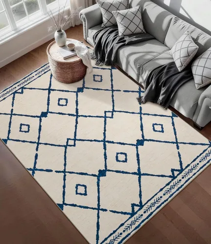 Miniatura 31 de Alfombra de pasillo de 2 x 6 pulgadas para interior - Alfombra de entrada rústica de cabaña con diseño de oso, antideslizante, de pelo bajo