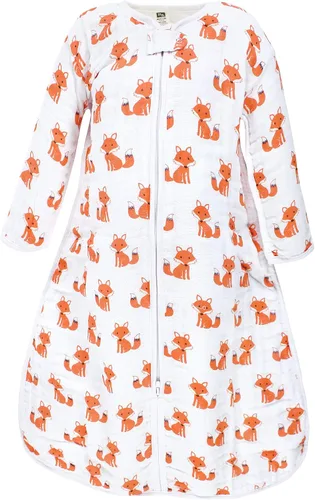 Miniatura 13 de Hudson Baby Saco de dormir unisex de muselina de manga larga para bebé, manta portátil, saco de dormir color fantasía (Modern Safari)