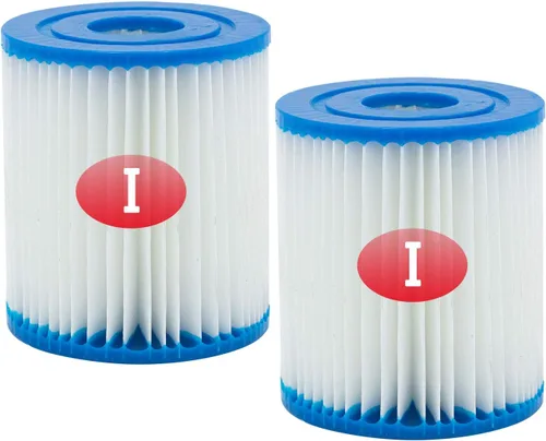 Cartucho de filtro de piscina tipo I, 3.11 x 3.48 pulgadas, tamaño I para filtro de piscina, bombas de filtro de piscina, reemplazos universales (2