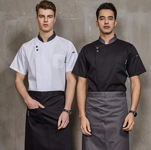 Miniatura 3 de Chaqueta de chef ligera de manga corta para hombre