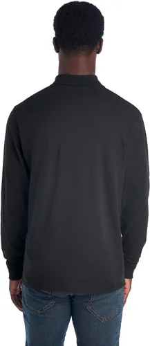 Miniatura 3 de Jerzees Polo de manga larga para hombre, mezcla de algodón, cierre de dos botones, ajuste regular, tallas S-2x