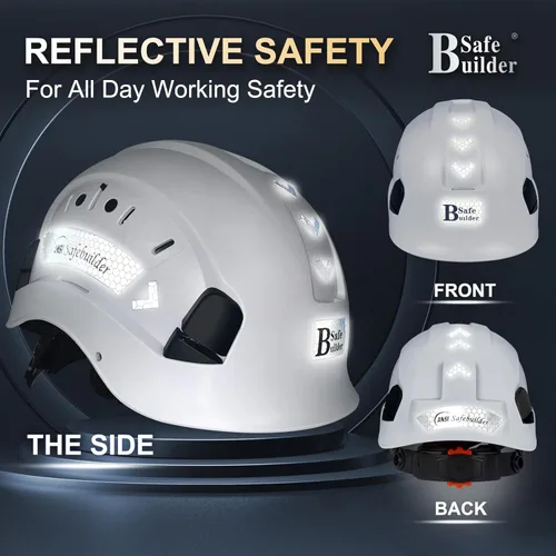 Miniatura 7 de Casco de Seguridad para Construcción ABS Casco Duro Sistema de Ventilación Ajustable Cascos Duros Protección de Cabeza para Trabajo Industrial