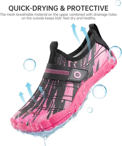 Miniatura 2 de SEEKWAY Barefoot Water Shoes for Kids - Wide Toe Box and Quick-Dry Sand Shoes Toddler for Hiking Swim Beach Pool Kayak Sport Accessories, Camping