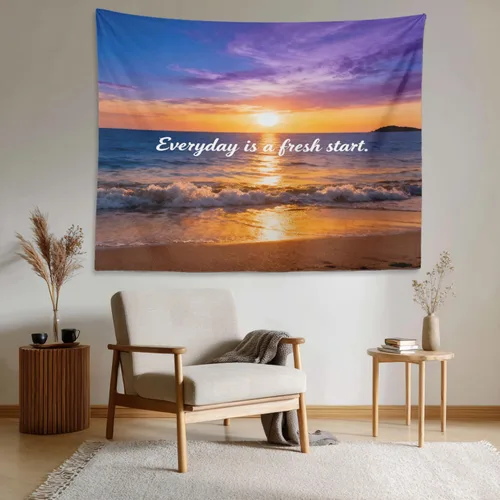 Miniatura 3 de Shrahala Tapiz de pared con paisaje de lago de otoño, bosque amarillo, para colgar en la pared, tapiz grande, decoración de fibra de poliéster