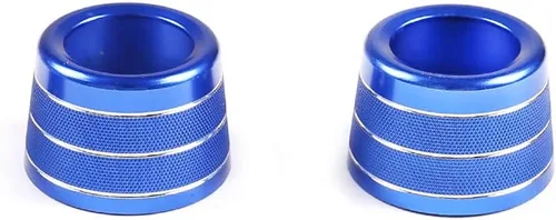 Miniatura 3 de YIWANG - 2 anillos de perilla de aire acondicionado para coche para BMW Serie 5 G30 G38, 6 Series GT, 7 Series G11 G12 2016-2020, Azul