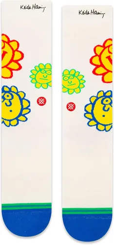 Miniatura 2 de Stance Happy Fields - Calcetines tripulados, color blanco roto