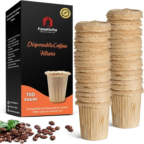 Miniatura 2 de Paquete de 6 filtros de agua y 100 filtros de café sin blanquear K-Carafe desechables (producto agregado)