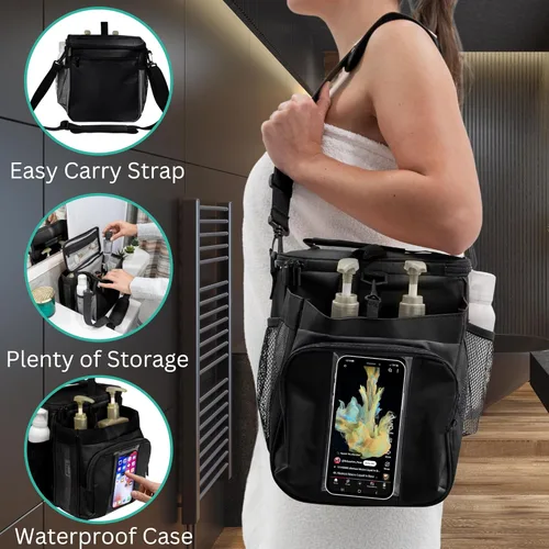 Miniatura 4 de TERRA HOME Bolsa portátil XL para ducha, artículos esenciales para la habitación del dormitorio universitario para hombres, mujeres, estudiantes